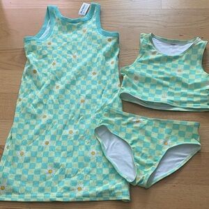 Old Navy Kids Swim Set in Aqua and Yellow